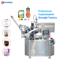 Machine de remplissage scellage de sachets à bec pour liquide visqueux automatique de bureau machine de remplissage de sachets à bec verseur pour jus