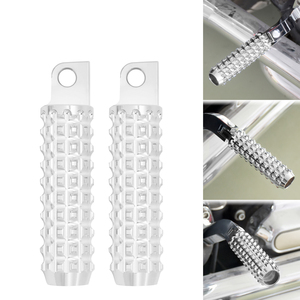 Repose-pieds CNC noir/chrome pour moto Harley Sportster <span class=keywords><strong>883</strong></span> 1200 XL <span class=keywords><strong>XR</strong></span> VRSC Softail Dyna Touring Electra Glide FLHX - Product Image 4