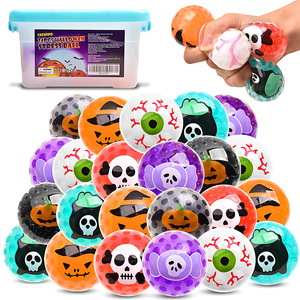 High Quality Festival Halloween Pumpkin Skull Head <b>Bead</b>-Release Ball Squeeze Toys Party Gifts Fidget Toys for Kids - Product Image 1