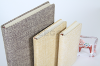 Agenda promotionnel relié rigide personnalisé imprimé A5, couverture rigide à ouverture plate, couverture en tissu épais en lin, carnet de notes, fournitures scolaires