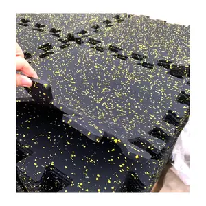 6/8/10/12mm No Toxic Gym Interlocking Rubber Floor Mat Tiles