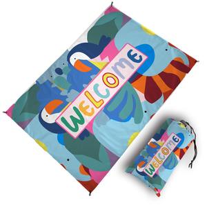 Tappetino impermeabile da <span class=keywords><strong>campeggio</strong></span> con stampa colorata da 200cm da 140cm tappetino da spiaggia portatile fisso da esterno per riporre da Picnic a prova di umidità - Product Image 6