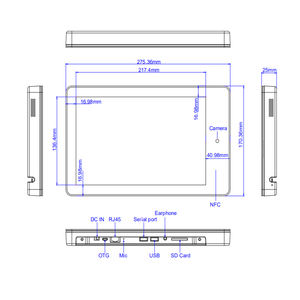 Pannello di <span class=keywords><strong>Controllo</strong></span> Smart Home e Tablet Dispositivo con Interfacce Multi-Dimensione, Wi-Fi, Montaggio a Parete per <span class=keywords><strong>Controllo</strong></span> Domotico Intelligente - Product Image 2