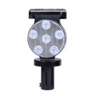 Nouveau voyant d'avertissement clignotant solaire 12LED Allée de sécurité routière avec poignée