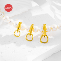 Résultats de bijoux en or véritable 18 carats fermoir sécurisé Bracelet Collier pendentif breloques fermoir connecteur AU750 or blanc