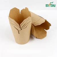 Boîte à emporter écologique et biodégradable avec couvercle pour nouilles et pâtes, boîte en papier pour nouilles