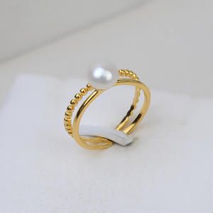 Bague en argent S925 tendance japonaise et coréenne pour femme, style vide à incrustation, avec ouverture réglable, pour bijoux DIY en perles et accessoires - Product Image 3