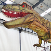 Parklar İçin Büyük Hareketli Gerçek Boyutta Robotik Dinozor Figürleri Animatronik T-rex Dino İç/Dış Mekan Kullanımı Eğlence Alanları