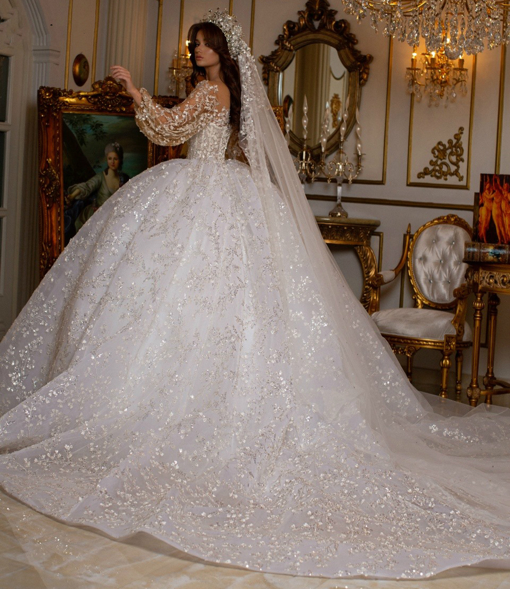 Mumuleo Luxury Glitter Wedding Dresses - Ball Gown Style
