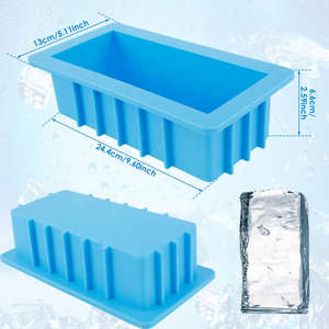 2 moules à glaçons rectangulaires en silicone réutilisables pour bain de glace, baignoire de récupération par immersion froide - Product Image 2