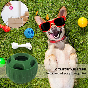 Pelotas de juguete para masticar perros de silicona suave y duradera, no tóxicas, resistentes a mordeduras, alimentador de alimentos para mascotas, juguetes de bolas de Limpieza de dientes ecológicos - Product Image 3