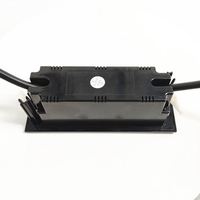 American Standard Noir Bureau encastré Montage en surface Meuble intégré Barre d'alimentation Unité d'alimentation avec 2 prises USB A + C/Switch