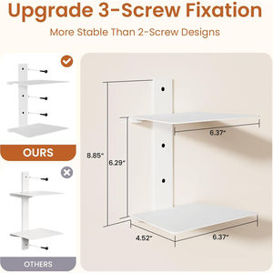 Présentoir à livres flottant mural de maison <span class=keywords><strong>Support</strong></span> de rangement <span class=keywords><strong>invisible</strong></span> pour étagère en métal - Product Image 5