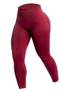 กางเกงโยคะเอวสูงทรงยกกระชับสะโพกแบบวีซีมสำหรับผู้หญิง พร้อมเสื้อออกกำลังกายแฟชั่น - Product Image 4