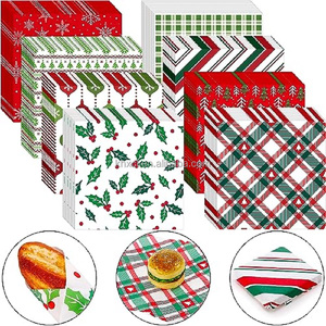 Giấy Tờ Giáng Sinh Mùa Đông In Giấy Da Giấy Bánh Mô Mỡ Không Thấm Nước Burger Bánh Sandwich Gói - Product Image 6