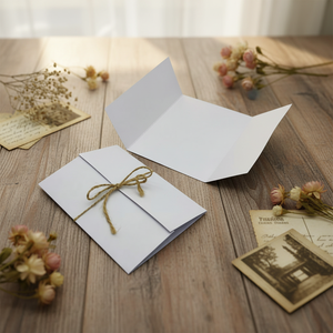 经典复古三折式商店礼品卡定制特殊纸张精美婚礼请柬 - Product Image 4