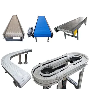 Factory Price PU Straight Belt Conveyor/Belt Conveying System Food Grade Motorized Aluminum Profile Conveyor Belt With Side Guid