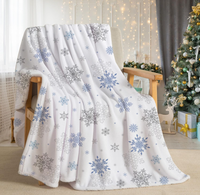 Couverture de Noël, couverture à flocons de neige, couverture en flanelle super douce, couvertures en polaire, couvertures chaudes d'hiver, décoration pour canapé et lit