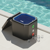 Baignoire à glace gonflable carrée en PVC portable de petite taille pour la récupération sportive et les exercices de plongeon froid à domicile