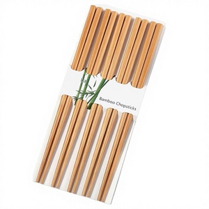10 Pairs Bamboo <b>Chopsticks</b> <b>Reusable</b> Eco-Friendly Natural Smooth Surface Minimalist Design - Product Image 3