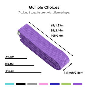 Correa de Yoga de Algodón Orgánico Personalizada con Diseño de Logotipo, Correa de Estiramiento para Yoga - Product Image 2