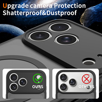 Accessoires de téléphone magnétiques mats en TPU PC pour iPhone 17 Pro Max Protection complète Anti-choc Étui de téléphone pour iPhone 17 16 15 14