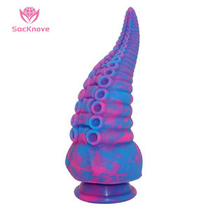 SacKnove colorido púrpura Rosa alternativas expandir <span class=keywords><strong>monstruo</strong></span> tornillo gran alienígena pene Anal tapón largo tentáculo pulpo juguete sexual Consolador - Product Image 1