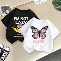 Nouveauté Été 2025 Ensembles de vêtements décontractés deux pièces pour filles 100% Coton Respirant T-shirt imprimé motif dessin animé pour l'automne