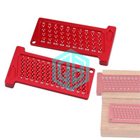 Règle en T de précision pour le travail du bois Jauge de marquage de poche en aluminium métrique/pouce avec trou d'étalonnage croisé Support OEM personnalisable