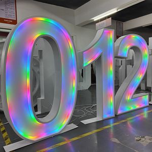 Insegna Gigante Personalizzata con Numeri a LED RGB, Striscia Neon a Colori Completi per Decorazioni di Eventi - Product Image 4