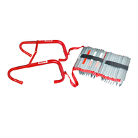 Échelle d'évacuation d'incendie télescopique pliable en aluminium YIDING YD5-1A3 à 2 ou 3 étages, design moderne, capacité de 300 lb, garantie de 5 ans