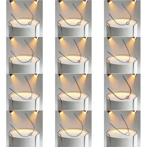 Nouveau Collier en Argent 925 Exquis Cœur d'Amour Scintillant <span class=keywords><strong>ME</strong></span> Double Chaîne Cubaine Tendance Bijou Breloque DIY Cadeau - Product Image 2