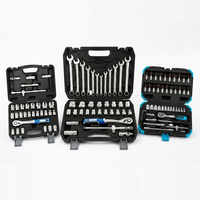 Assortiment universel de douilles et embouts 32/37/46 pièces, douilles en chrome vanadium, embouts S2, clé à cliquet, coffret certifié CE, poignée confortable