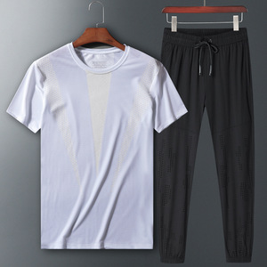 Ensemble <span class=keywords><strong>de</strong></span> <span class=keywords><strong>vêtements</strong></span> 2 pièces personnalisé <span class=keywords><strong>de</strong></span> haute qualité à séchage rapide, t-shirt à manches courtes et pantalon, <span class=keywords><strong>vêtements</strong></span> d'entraînement pour hommes, survêtements <span class=keywords><strong>de</strong></span> sport bon marché - Product Image 3