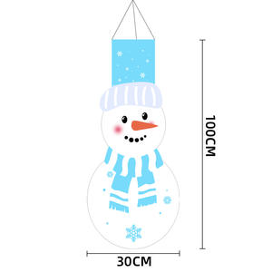 Drapeaux suspendus de noël père noël bonhomme de neige en forme d'arbre de noël tenture murale maison <span class=keywords><strong>porte</strong></span> <span class=keywords><strong>décoration</strong></span> de fête en plein air - Product Image 3