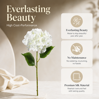Bunga Hydrangea Sutra Buatan Multi Warna Real Touch yang Elegan untuk Dekorasi Pernikahan, Pesta, dan Rumah
