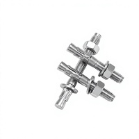 Cheville d'expansion en acier inoxydable A4, finition polie, diamètre M6-M20, pour applications extérieures, entrepôts et stockage lourd