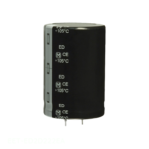 Condensateur EET-ED2D222EA à trou traversant, 2200 µF, 20 %, 200 V, SNAP TH, CAP ALUM 2200 µF, Distributeur agréé - Product Image 1