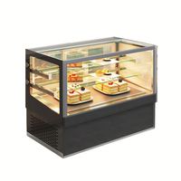 Vitrine Réfrigérée Commerciale pour Pâtisseries, Monotempérature, 2 Portes, Refroidissement par Air, Porte Vitrée, Présentoir Réfrigéré