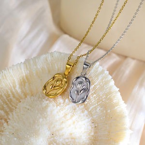 Olivia dernier pendentif minimaliste en acier inoxydable bricolage en gros <span class=keywords><strong>North</strong></span> Star Rose <span class=keywords><strong>sac</strong></span> visage en forme de coeur pour les femmes pour les femmes - Product Image 6