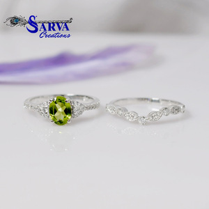 แหวนสีเขียวออกแบบได้ตามต้องการใหม่แหวนเงินแท้925เงินแท้แหวนปรับแต่งเครื่องประดับผู้ผลิต sarva jaipur สร้าง - Product Image 3