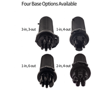 Boîtier de raccordement horizontal à fibre optique 12, 24, 48, 96 cœurs, joint mécanique 2x4, 3x3, 1x6, 1x4, joint en ligne thermorétractable, boîtier IP68