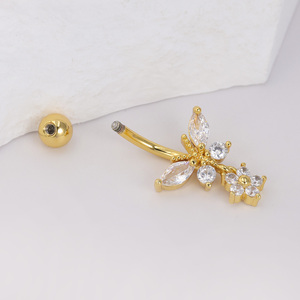 <span class=keywords><strong>All</strong></span>'ingrosso farfalla ciondolo <span class=keywords><strong>ombelico</strong></span> anello da donna in acciaio inox <span class=keywords><strong>Piercing</strong></span> per il corpo gioielli in acciaio chirurgico anello <span class=keywords><strong>ombelico</strong></span> - Product Image 4
