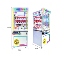 Machine à griffes commerciale pour peluches, machine de jeu d'arcade avec lecteur de cartes pour centre commercial et parc d'attractions