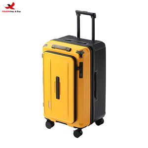 Durable Front Open PC Hardshell Travel Suitcase 360 Degree Spinner <b>Wheels</b> TSA <b>Lock</b> USB Charging Port RTS Bulk Mixed Order - Product Image 1