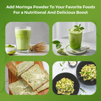 OEM superfood Latte organik Matcha hijau bubuk teh dengan Moringa daun bubuk campuran organik Moringa Oleifera daun bubuk