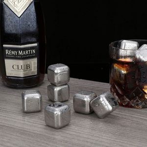 Custom logo 6oz Hip Flask Whisky Glass Cup 2oz Stainless Steel Cup Black coaster Ice Block Ice Clip Wooden <b>Box</b> <b>Gift</b> Set - Product Image 4
