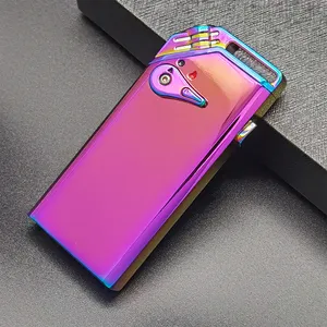 Custom New Design Double Hole Gas Cool Black Cheap Induction Lighter