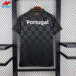 Nueva Camiseta de Fútbol Sublimada Negra de Portugal 2026 para Hombre, 1.1, 100% Poliéster, Impresión por Transferencia de Calor, Secado Rápido, Transpirable, Cuello en V - Product Image 1