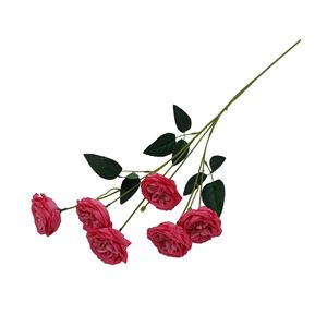 Bouquet de fleurs en soie Xinchengzhi, roses Austin simulées, 6 têtes, décoration de mariage - Product Image 5